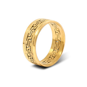 Hollow Out Great tường mô hình Frosted thép không gỉ Vòng <span class=keywords><strong>New</strong></span> <span class=keywords><strong>Titanium</strong></span> vài vòng cho engagement với đá chính - Product Image 6