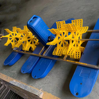 Aérateur à roue à aubes personnalisé en usine, moteur 1,5-3 kW, pour bassin piscicole d'aquaculture de 3-8 acres