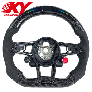 Volante deportivo personalizado de fibra de carbono, cuero y LED para Audi A3 A4 A5 A6 A8 Q3 Q5 S3 S4 S5 RS3 RS4 RS5 RS6 RS7 RSQ8 TT R8 - Product Image 1