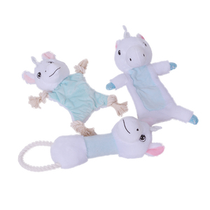 Produttore del commercio all'ingrosso carino macaron di colore colorato morbido peluche <span class=keywords><strong>cane</strong></span> <span class=keywords><strong>bianco</strong></span> con la corda set - Product Image 4