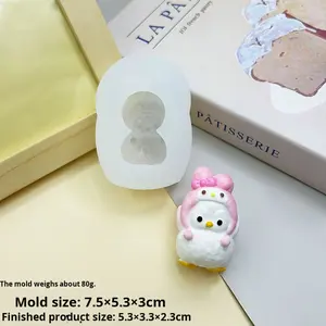 Molde de Silicona para Pastel con Forma Irregular de Pingüino de Dibujos Animados, para Decoración de Queso, Chocolate y Mousse, Individual - Product Image 6