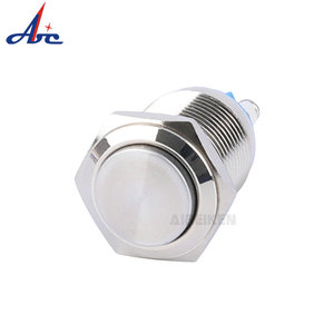 16MM Momentan/Verriegeln Normaler weise offen Wasserdichter IP65-Druckknopf mit <span class=keywords><strong>2</strong></span>-Schrauben-Klemmen aus Edelstahl Metallsc halter - Product Image 2