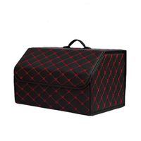 Boîte de rangement de coffre en cuir PU de voiture pliable haute capacité organisateurs d'accessoires automatiques pour un stockage pratique d'outils de voiture