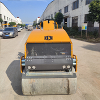 Mini-compacteur vibrant 1-3 tonnes diesel à double tambour avec moteur Changchai et moteur hydraulique