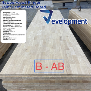 Tablero laminado de madera de caucho premium con unión dentada, cara B, con pegamento F4 Star, alta estabilidad para proyectos de muebles y carpintería. - Product Image 3