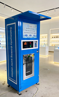 Distributeur d'eau compact de 1 mètre cube, système RO complet, 180 L/H eau froide/chaude, moteur 220V, garantie 1 an, paiement multi-mode, télécommande
