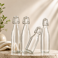 Bouteilles en verre hermétiques à bouchon basculant pour boissons, transparentes, avec bouchon à clapet, pour jus, soda, eau, bière – Approvisionnement direct usine