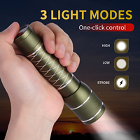 Shan Bao senter LED, saku Mini yang dapat diisi ulang daya tampilan Digital cerdas ekor USB berkemah luar ruangan murah