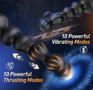 Vibratore Telecomandato con Perline Anali e Massaggiatore Prostatico, Plug <span class=keywords><strong>Anale</strong></span> con 10 Modalità di Vibrazione e Spinta, Giocattolo Sessuale per Uomini e Donne - Product Image 3