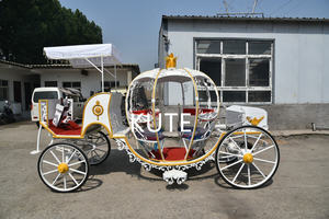 Chariot de princesse Cendrillon, chariot de mariage de luxe à chevaux à vendre - Product Image 3