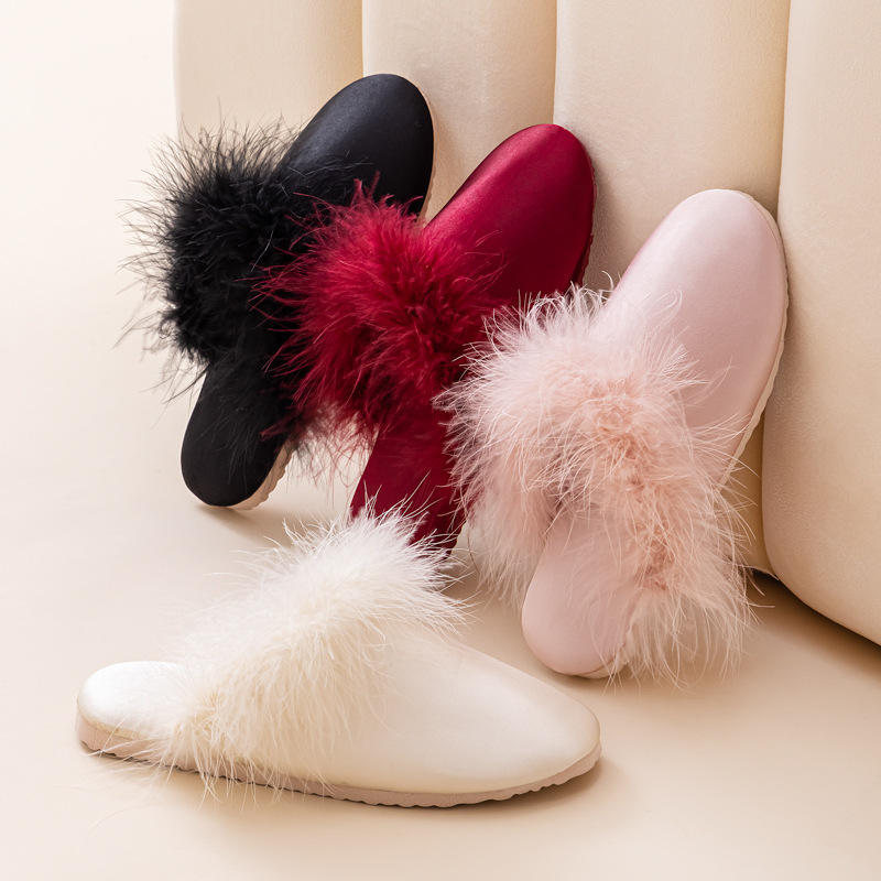 Compra antideslizante de calidad pantuflas de plumas