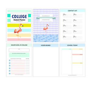 A4 Custom Back-to-school Season Gold Foil Printing Wire-O Binding School Study Goal <strong>Project</strong> Daily Weekly Student <strong>Planner</strong> - Product Image 3
