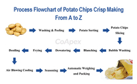 Machine à chips de patate douce de taille moyenne en acier inoxydable SUS304 de 3,0 mm pour l'expansion
