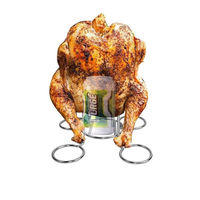 2025 derniers accessoires de barbecue en acier inoxydable porte-ustensiles de Barbecue en plein air poulet rôtissoire support bière peut gril pour l'extérieur