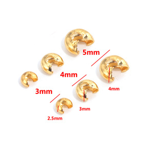 <span class=keywords><strong>Perles</strong></span> <span class=keywords><strong>à</strong></span> sertir en acier inoxydable plaqué or 18 carats de haute qualité pour la fabrication de bijoux - Product Image 4