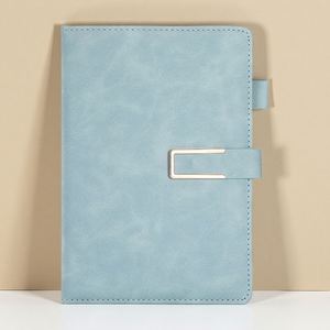 Promotion A5 Custom Luxury PU Leather Spiral & Sewing Bound Notebook with Magnetic Buckle Cover for Business - Product Image 3