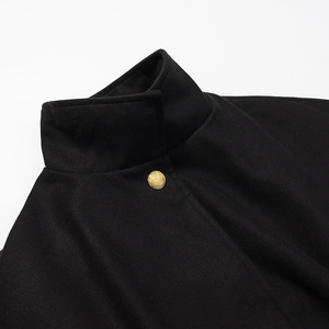 Veste courte en laine mélangée personnalisée pour femmes, col montant, manches évasées, ceinture, taille ajustée, <span class=keywords><strong>manteau</strong></span> sur mesure, veste décontractée ample vintage OEM - Product Image 5