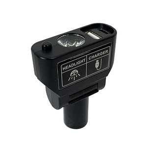 KSM-L02 Universal Mounted LED Lights for Wheelchairs <b>3</b> <b>Pin</b> XLR Head Electric Wheelchair Headlight with USB Port Phone Charger - Product Image 1