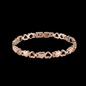 Custom Luxury Non Tarnish <b>14k</b> 18k <b>Gold</b> Plated 316l Stainless Steel Magnetic Heart <b>Bracelet</b> Bangle for Women - Product Image 6
