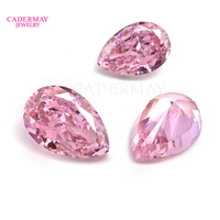 Pierres précieuses synthétiques, 8a, couleur rose gold, pendentif en zircon cubique, pierre précieuse, haute qualité, pour le moulage de cire, vente en gros