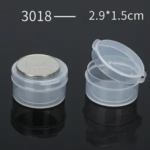 Прозрачная пустая пластиковая банка, круглый горшок, маленький контейнер с крышкой для косметических лабораторных образцов