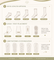 Chaussettes de yoga en coton antidérapantes et antibactériennes pour femmes, chaussettes de fitness et de Pilates, chaussettes de gym et de barre avec nœud décoratif