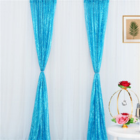 Rideau de fond scintillant QL à paillettes, style européen, en tissu maille nylon, draperie de fond brillante et étincelante pour décoration d'anniversaire, de mariage ou de spectacle