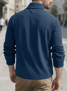 Chemise en velours côtelé 210G, couleur unie, cardigan à simple boutonnage, vêtements <span class=keywords><strong>de</strong></span> <span class=keywords><strong>travail</strong></span>, style européen et américain, vêtements décontractés, veste pour homme - Product Image 6