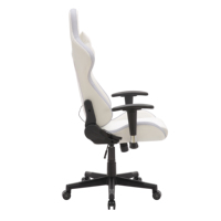 Chaise de jeu haut de gamme avec lumière LED, base en nylon de 350mm et élévateur à gaz de classe 3 de 100mm pour esports professionnels