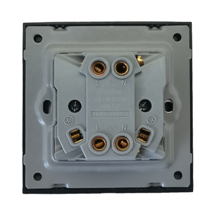VNX Wholesale 1Gang 20A Switch BS Standard Silver Brush Meteor Rain Series Electrical Wall Switch and Socket