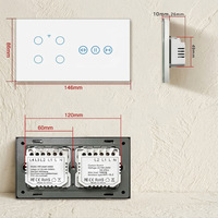 Interrupteur intelligent WiFi UBARO pour rideaux, application Tuya Smart Life, commande tactile, stores enrouleurs électriques motorisés, interrupteur mural, Alexa