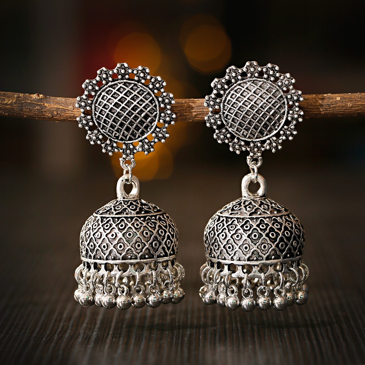 Boucles D'oreilles Vintage Inspirées Du Palais - Alliage Doré Femme Neuf