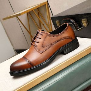 Luxury Spring Summer Men's Breathable Lightweight Casual <b>Work</b> Business Lace-up Formal Leather Office Shoes - Product Image 6