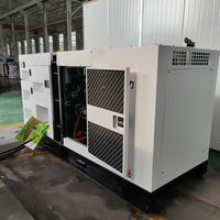 Grupo electrógeno diésel silencioso de 100 kVA 80 kW 50/60 Hz, bajo nivel de ruido, bajo consumo de combustible, refrigerado por agua, marco abierto automático, 1800 RPM, ATS