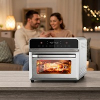 Nueva Freidora de Aire Multifuncional Cuadrada OEM con Certificación ETL CE CB, Pantalla Táctil LED de 3 Niveles, 24L, Ahorro de Energía A++, Alimentación por USB