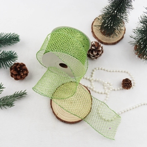 Pita Jala Stok warna pink ungu biru perak dengan Glitter untuk Pembuatan Pita DIY, Pembungkus Kado, Pohon Natal - Product Image 3