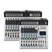 Console audio professionnelle GMC-MK8 8 canaux avec 99 effets numériques DSP pour DJ, carte son et mixeur de haute qualité
