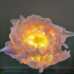 Electric <strong>Flower</strong> Open And Close Giant Organza <strong>Flower</strong> 80cm 100cm Large <strong>Flower</strong> Props