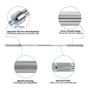 Peralatan Fitness Grosir Pabrik Logo Kustom untuk Latihan Kompetisi Gym Rumah Angkat Berat Barbell Bar Peralatan Fitness - Product Image 4