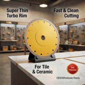 Lame de scie diamantée turbo ultra-mince à mailles pressées à chaud de 115/<span class=keywords><strong>125</strong></span>/180 mm pour marbre, granit, carrelage, céramique et pierre – Qualité OEM industrielle - Product Image 1