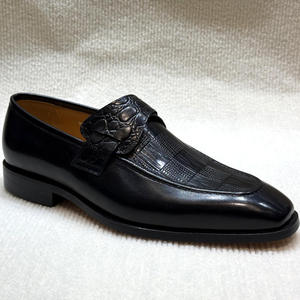 Chaussures habillées de bureau pour hommes en cuir véritable à bout pointu, à enfiler, couleur unie, semelle extérieure en caoutchouc, livraison directe - Product Image 5