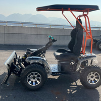 Scooter électrique à 4 roues, moteur 6000W |   Trottinette électrique tout-terrain pour adultes avec pneus pour pelouse, vitesse de 75 km/h, avec pelle à neige