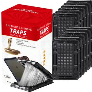 Trampas Adhesivas Fáciles de Instalar para Ratones e Insectos <span class=keywords><strong>con</strong></span> Pegamento No Tóxico para Ratones Pequeños e Insectos. Trampas Adhesivas para Ratones de Interior - Product Image 1