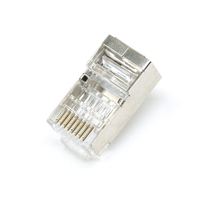 Conector Macho RJ45 Blindado SCONDAR Cat5 Cat5e Cat6 Cat6a, Conector de Red Ethernet Cat 6 Modular Snap RJ 45 Plug 8P8C RJ-45
