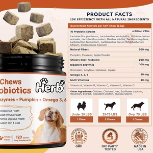 Probióticos para Perros con Prebióticos, Marca Privada OEM ODM, Promueve un Microbioma Intestinal Equilibrado, Refuerza la Salud Inmunológica, Masticables Blandos - Product Image 2