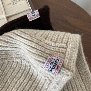 Versión Coreana de Simple 7% gorro de punto de <span class=keywords><strong>lana</strong></span> nueva exposición facial pequeña personalidad de punto gorro para adultos estilo de personaje de Color sólido - Product Image 4