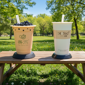 Decoración Moderna Personalizada para Tienda de Té de Burbujas al Aire Libre, Estatua Gigante de Resina de Taza de Té de Burbujas - Product Image 1