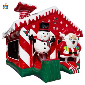 Castillo Inflable Temático de Navidad Marca Super Castle, Material de PVC, Fácil de Instalar, para Fiestas Infantiles, <span class=keywords><strong>Alquiler</strong></span> de Castillo Inflable - Product Image 2