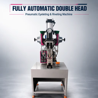 2026 Easytech OEM Machine de rivetage pneumatique entièrement automatique à double tête haute vitesse pour œillets de bannières métalliques et étiquettes en jute