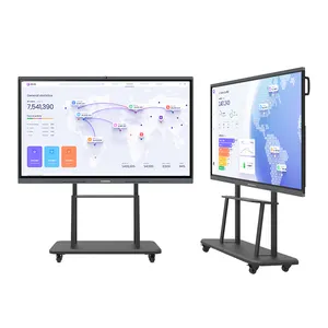 HUSHIDA - لوح أبيض تفاعلي ذكي للاستخدام في غرف الاجتماعات الرقمية, ذو دقة 4k، 65 بوصة، من مصنع معدات التعليم